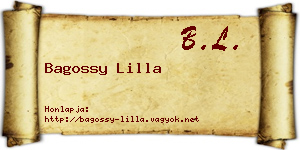 Bagossy Lilla névjegykártya